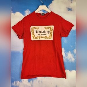 Hennything Can Happen Red T-Shirt  Small